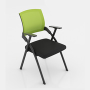 会议室折叠椅网布透气培训椅带写字板桌板学习桌椅一体办公培训椅