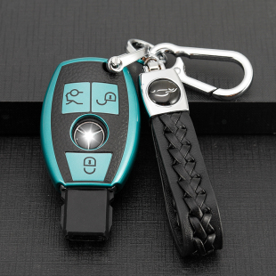 适用于奔驰c200l汽车钥匙套glc260壳glk300a180s级钥匙包扣壳