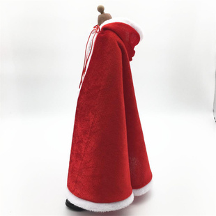 大红色可爱保暖斗篷酒，红色圣诞节丝绒裙摆舞台，加厚披肩cos演出装