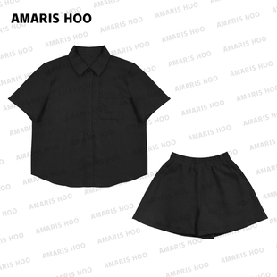 amarishoo设计师款潮流套装，女宽松百搭ins短袖，短裤y51557sss