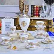 欧式咖啡具简约北欧骨瓷，茶具英式下午茶，美莎15头咖啡杯套装托盘