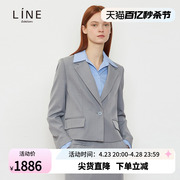 LINE 2024春季休闲西装外套短款外套一粒扣小西服NWJKOC4100
