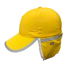冬季小黄帽护耳幼儿园小学生小黄帽冬款黄色飞行帽加棉亲子鸭舌帽