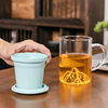 耐热玻璃办公茶杯陶瓷内胆过滤泡茶杯家用大容量带盖喝水杯子