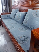 可拆洗实木沙发坐垫红木沙发垫海绵垫新中式老木椅防滑垫四季通用