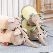 长鼻子大象抱枕靠垫床上腰枕抱睡枕陪睡玩偶公仔儿童布娃娃趴睡枕