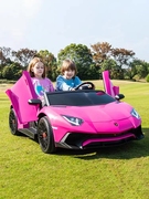 超大亲子兰博基尼双人儿童电动四轮遥控高端宝宝玩具汽车可坐