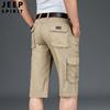 jeep吉普夏季工装多袋短裤，直筒中腰休闲青年，宽松男装户外短裤