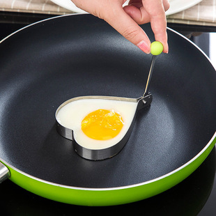 创意心型煎蛋器不锈钢，煎蛋器蒸荷包蛋磨具煎鸡蛋，模型心形便当模具