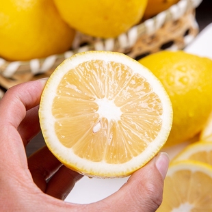 四川安岳黄柠檬(黄柠檬)1斤2斤5斤榨汁泡水果大中小可以选多汁