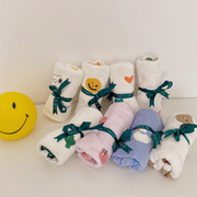 宝宝毛巾儿童专用柔软婴儿，手帕小方巾，洗脸幼儿园日韩毛巾挂式