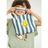 octopusmi帆布包条纹海军风购物便携手提袋小学生包包儿童拎包