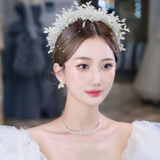 水晶发箍头饰韩式奢华甜美新娘婚纱跟妆婚礼晚礼服发饰品