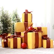 青檬 麦穗黄7件套 红绿搭配美式风吧台摆件圣诞堆头礼盒