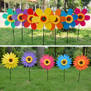 儿童幼儿园地摊玩具塑料，户外装饰向日葵，太阳花传统大风车