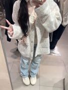 oversize!韩国单排扣软糯毛衣，开衫女外套，2024春装韩版针织衫