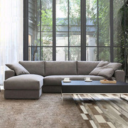 北欧转角布艺沙发组合现代简约大中小户型客厅卧室，乳胶沙发可拆洗