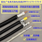 歌华SYWV75-7 75-9 75-5 75-12有线电视线手机信号放大器同轴电缆