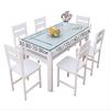 钢化玻璃餐桌椅组合家用正方形小方桌小户型厨房吃饭桌子餐厅桌椅
