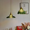 日式复古黄铜玻璃吊灯创意简约餐厅吧台卧室北欧单头玄关阳台灯具