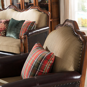 格澜帝尔现代简约美式家具实木，真皮沙发欧式客厅布艺沙发组合套装