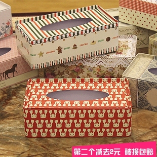 韩式客厅家用桌面铁皮，纸巾盒卫生间纸巾，抽车用厨房抽纸盒多款