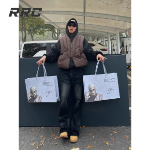 rrc美式马甲冬季男高级感欧美街头小众设计感棉服外套情侣潮