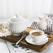巴洛克下午茶具宫廷复古茶壶套装咖啡杯碟小奶壶家用陶瓷杯方糖罐