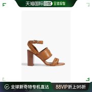 香港直邮潮奢 TOD'S 托德斯 女士 编织皮质凉鞋 XXW43B0CL30D90