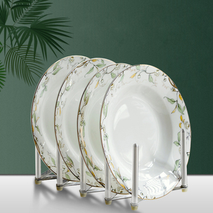 欧式过年用的陶瓷盘子菜盘家用餐盘炒菜碟子汤盘饺子盘骨瓷餐具