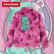 sprayground秋冬男女情侣，潮牌小熊加绒毛毛外套棉服，sg学生舒适