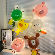 网红猪猪气球摆摊卡通diy材料，包发光(包发光)夜市，摆摊地推波波球儿童