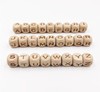 diy饰品配件26个字母数字儿童早教益智婴儿磨牙 环保榉木木珠