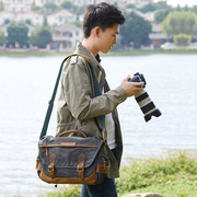 摄影包专业大容量单反数码相机包休闲单肩包数码包防水斜跨男包