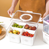 分格冰箱收纳盒蔬菜水果，分装盒整理神器保鲜盒密封食物冷冻盒