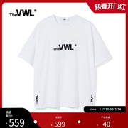 vwl张真源(张真源)同款logo印花短袖t恤2024夏男女士白色体恤潮牌