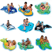 儿童水上动物坐骑，大海龟蓝鲸鱼成人游泳圈充气玩具