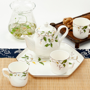 骨瓷茶具套装家用简约客厅，茶壶套装功夫，茶具花茶茶杯中式陶瓷水具