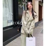 rixoexit法式小香风套装，秋冬女装高级感名媛毛呢外套半身裙