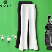 高尔夫球服装女套装喇叭裤，长裤golf修身运动春秋冬高尔夫女裤白色
