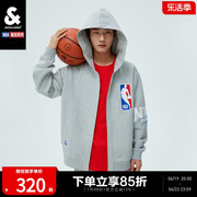 杰克琼斯秋季NBA联名运动外套上衣百搭连帽宽松开衫外套男装