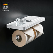 不锈钢纸巾架卫生间免打孔卷纸架厕所手纸厕纸盒手机卫生纸置物架