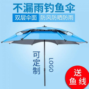 户外钓鱼伞2.2米2.4米钓伞万向防雨大雨伞防晒太阳伞折叠遮