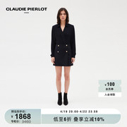 claudiepierlotoutlet女装时尚深蓝色西装连衣裙，短裙cfpro01866