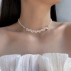 花仙子珍珠项链超仙甜美贝壳花朵锁骨链ins小众设计时尚网红颈链
