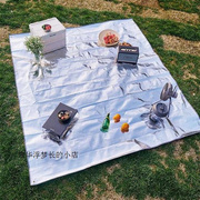 伯希和铝箔防潮垫户外露营便携式折叠地垫多功能野餐垫加厚沙滩垫