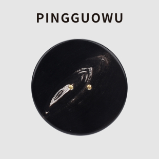 PINGGUOWU 秋冬天然真牛角纽扣男女高定西装大衣风衣外套扣子