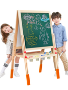 七巧板家用支架式小黑板，无尘画画板宝宝，幼儿童涂鸦画架磁性写字板