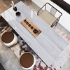 中式仿木纹桌布灰色原木质餐桌垫保护垫防水防油防烫软玻璃茶几垫