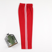 春夏款红色校服裤，两道杠校服裤子中小学，白杠一条杠薄款宽松直筒